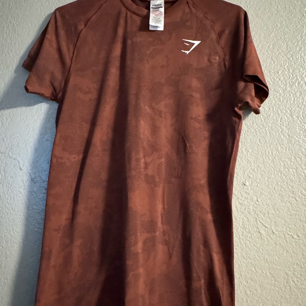 Gymshark Brown Short Sleeve Tee Versatile Crew Neck